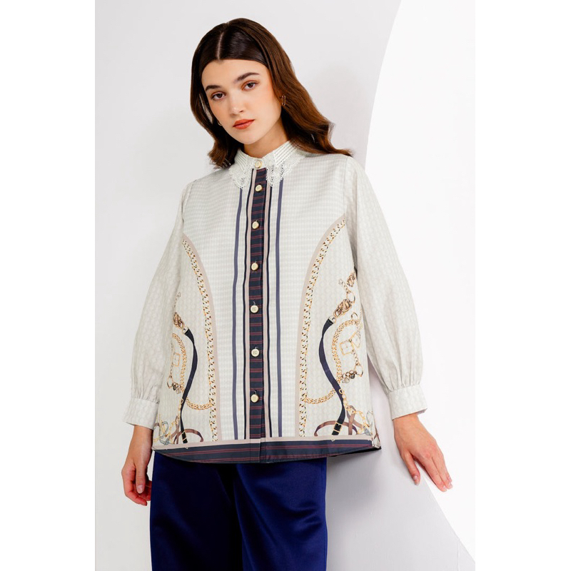 LUMINOSA LACE COLLAR SHIRT
