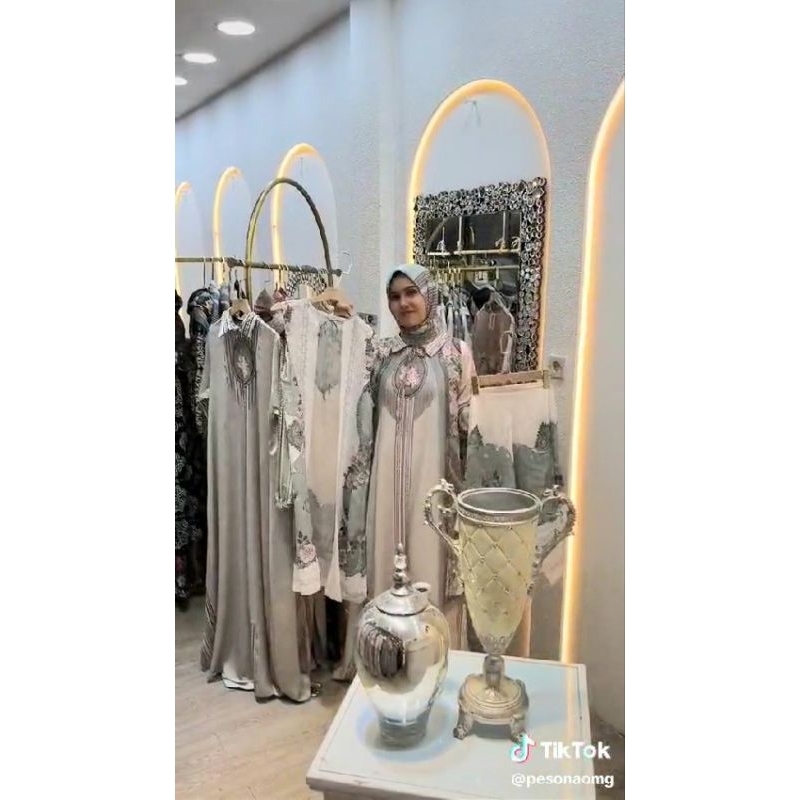 Gamis premium set outer+hijab