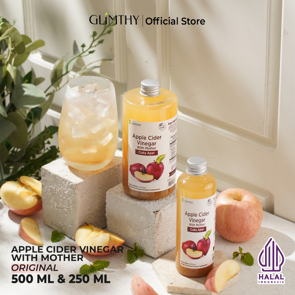 

Glimthy Cuka Apel With Mother Organik - Apple Cider Vinegar Original With Mother