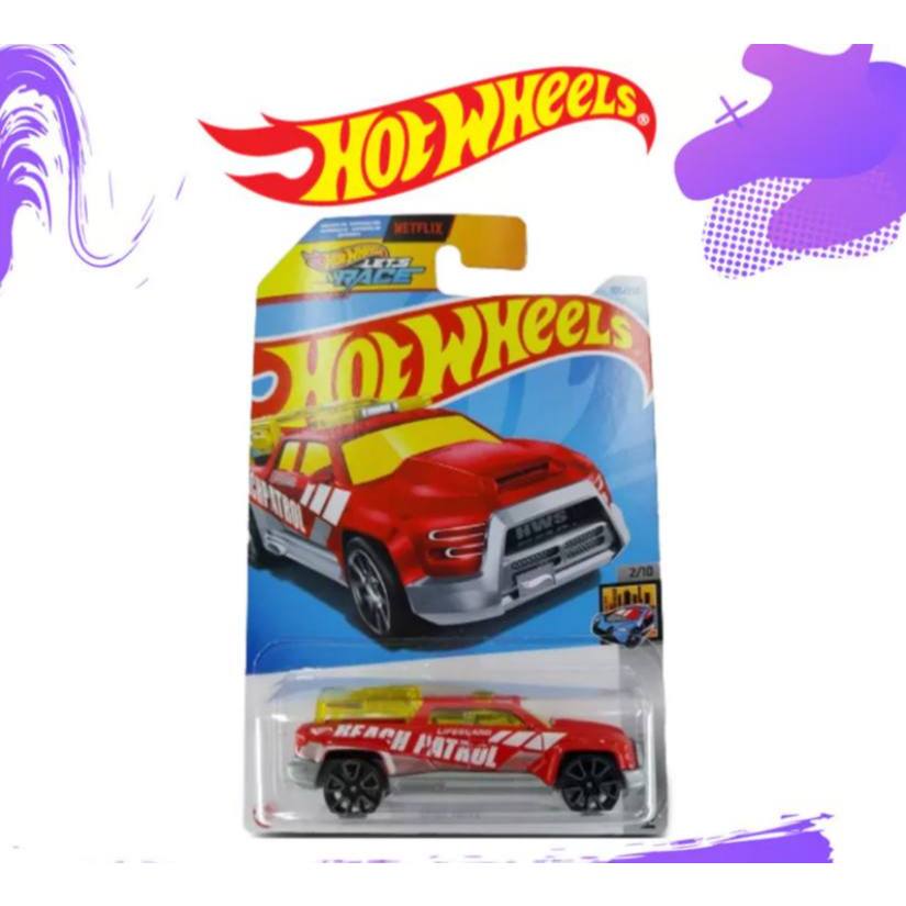TERLARIS HOT WHEELS LET'S RACE SURF DUTY MERAH HEAVY PATROL