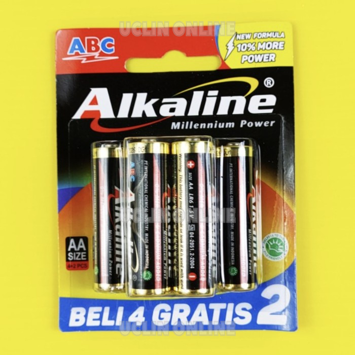 Baterai Alkaline AA LR6 4+2 Alkaline Lr6 Aa Baterai Alkaline Aa 4+2 Abc Alkaline Ukuran Aa