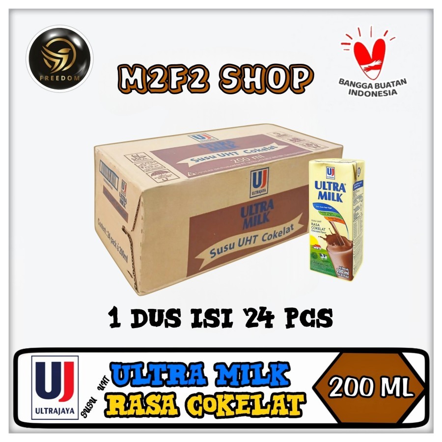 

Susu Ultra Milk Rasa Cokelat Kotak UHT - 200 ml (Kemasan Karton)