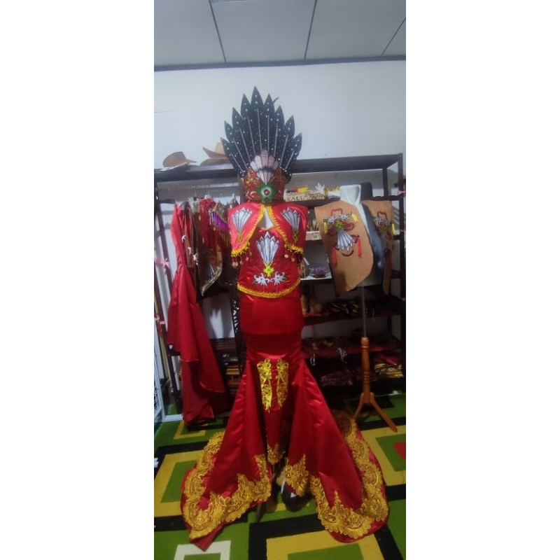 baju wanita dayak dewasa fullset