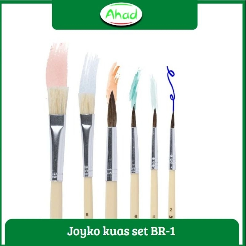 

Joyko kuas BR-1 Kuas Lukis 1 Set Isi 6 Kuas / Kuas Cat 1 Set