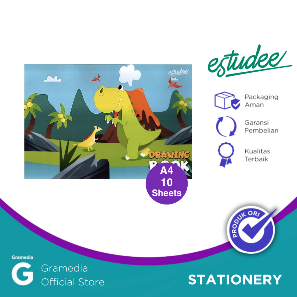 

Estudee Drawing Book A4 J Dino