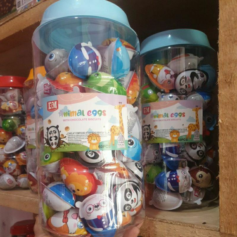 

DSM Animal Egg Coklat Telur ada Mainan isi 60 pcs