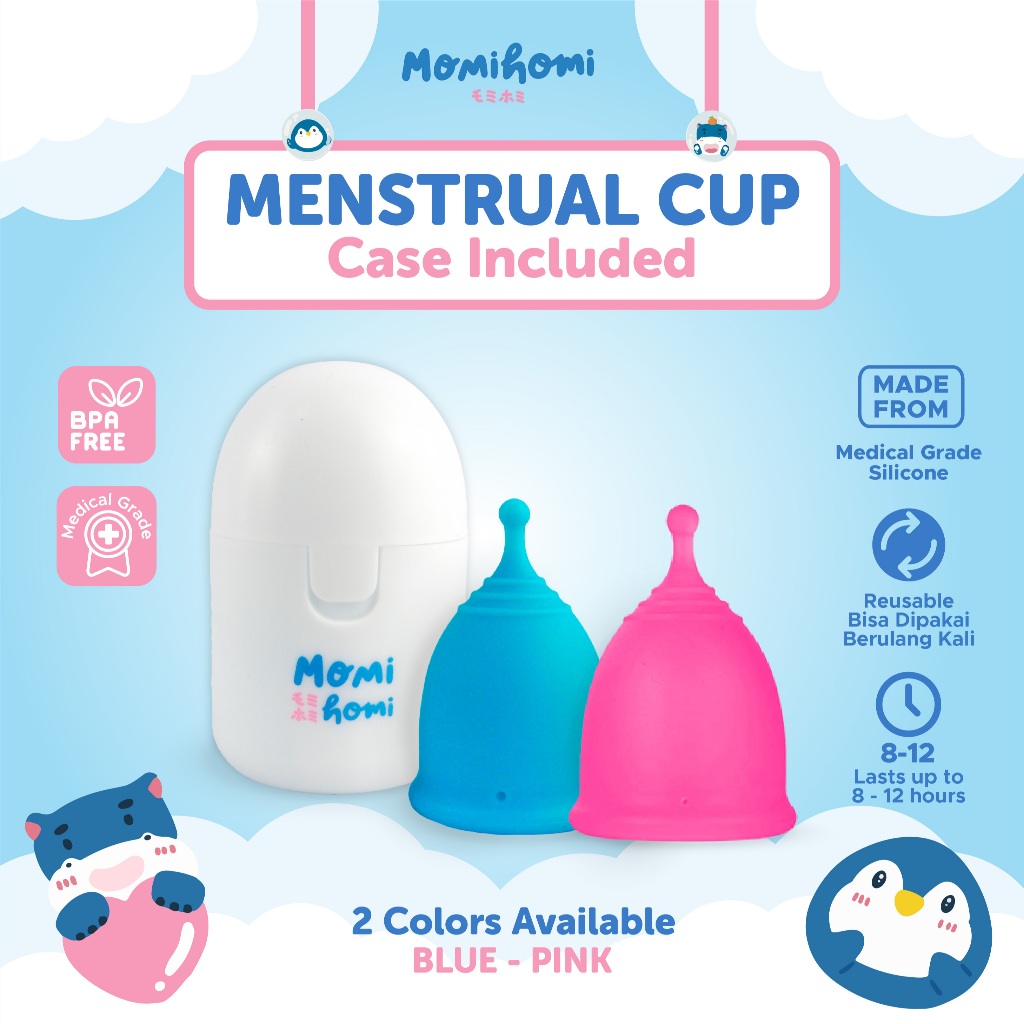 Momi Homi S03 Girls Menstrual Cup Pengganti Pembalut Wanita Silikon Reusable Silicone Grade