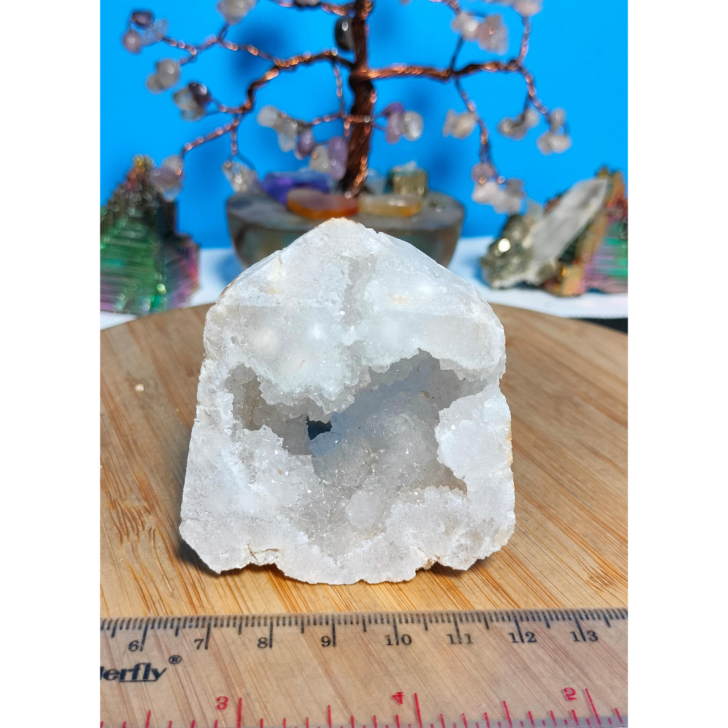 Clear Quartz Druzy Geode Agate Marocco point (26)