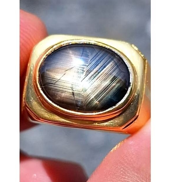 Natural black sapphire star 12 / bangsing kresnadana istimewa