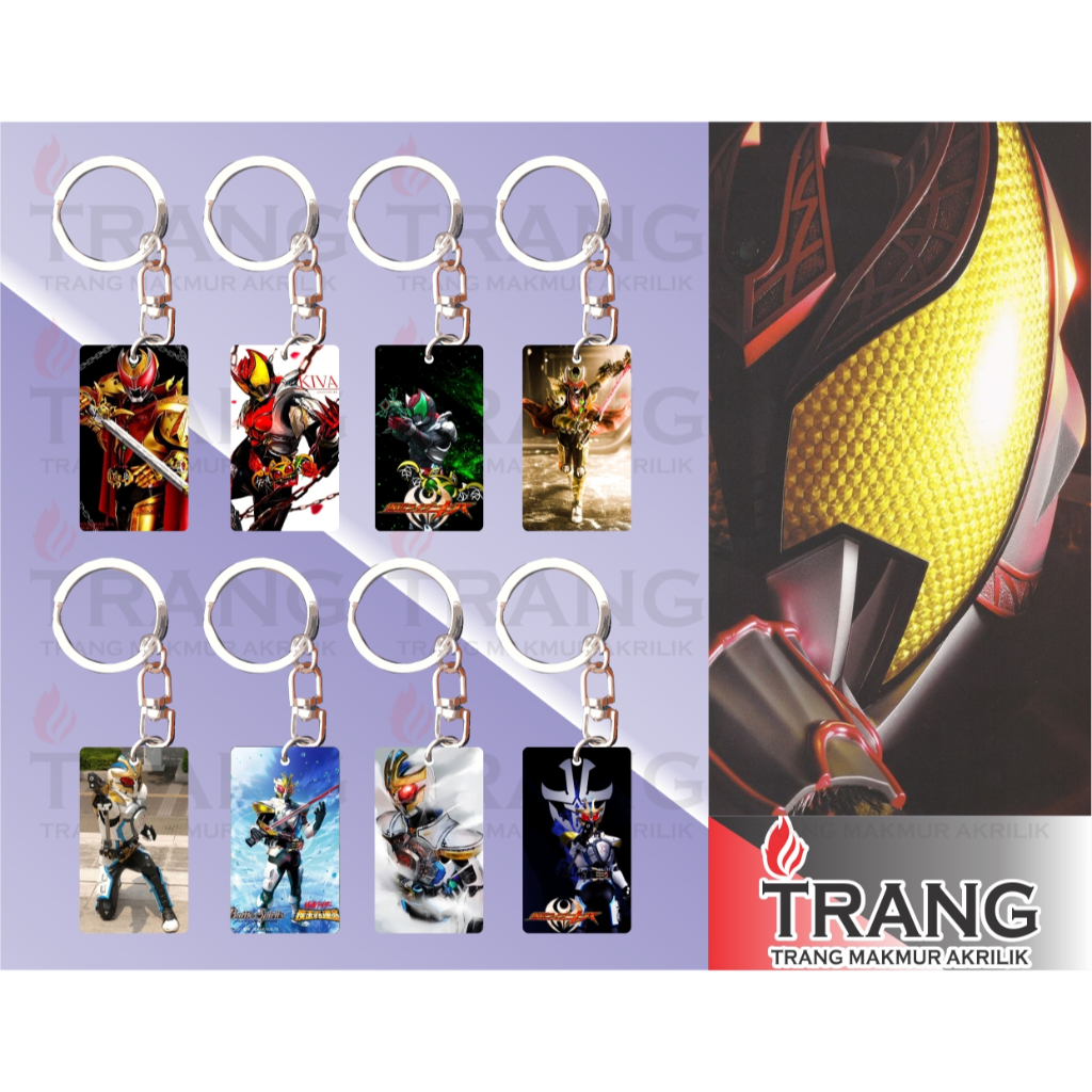 Gantungan Kunci Akrilik Kamen Rider Kiva / Keychain Acrylic Kamen Rider Kiva