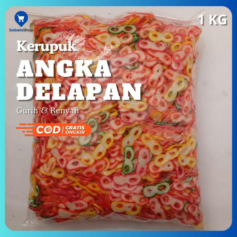 

1 KG Kerupuk Angka Delapan Mentah Enak Dan Gurih Cocok Untuk Di Goreng/Seblak