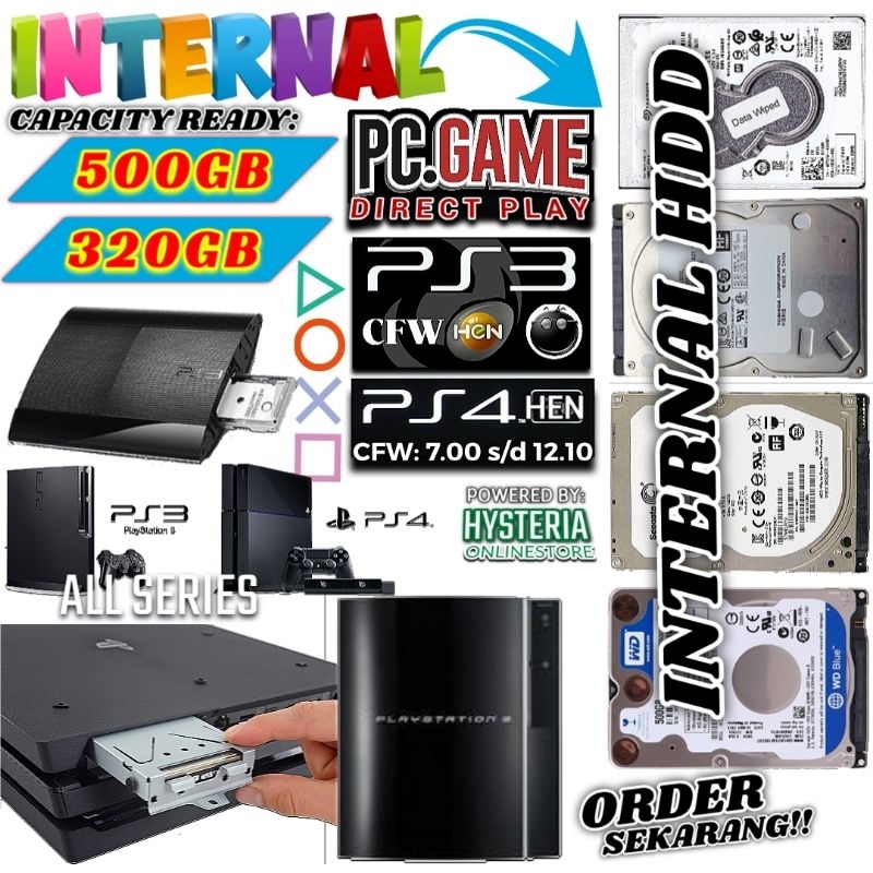 Hardisk Game 500Gb 5400RPM • HDD INTERNAL PS3 PS4 Garansi