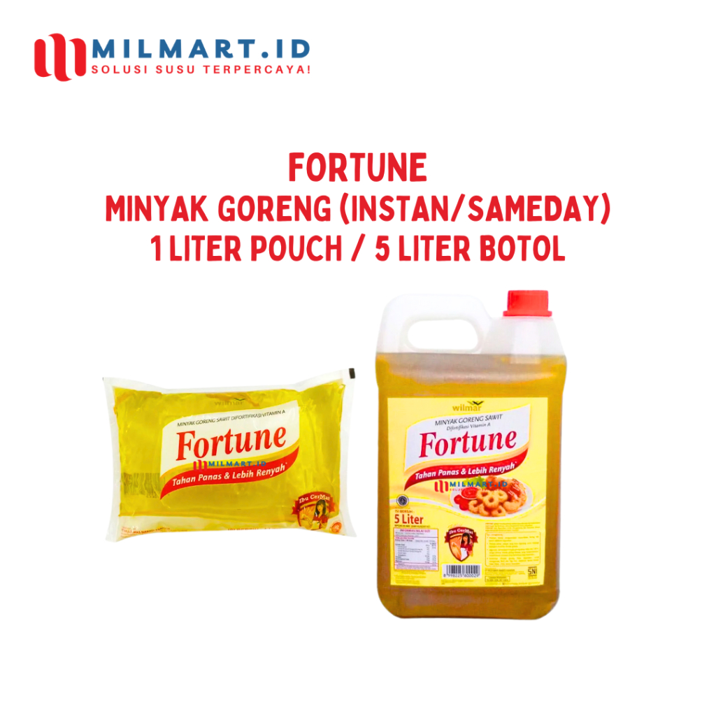 

[INSTANT/SAMEDAY] FORTUNE MINYAK GORENG SAWIT MINYAK MASAK PILLOW 1000ML 5000ML 1 LITER/5 LITER
