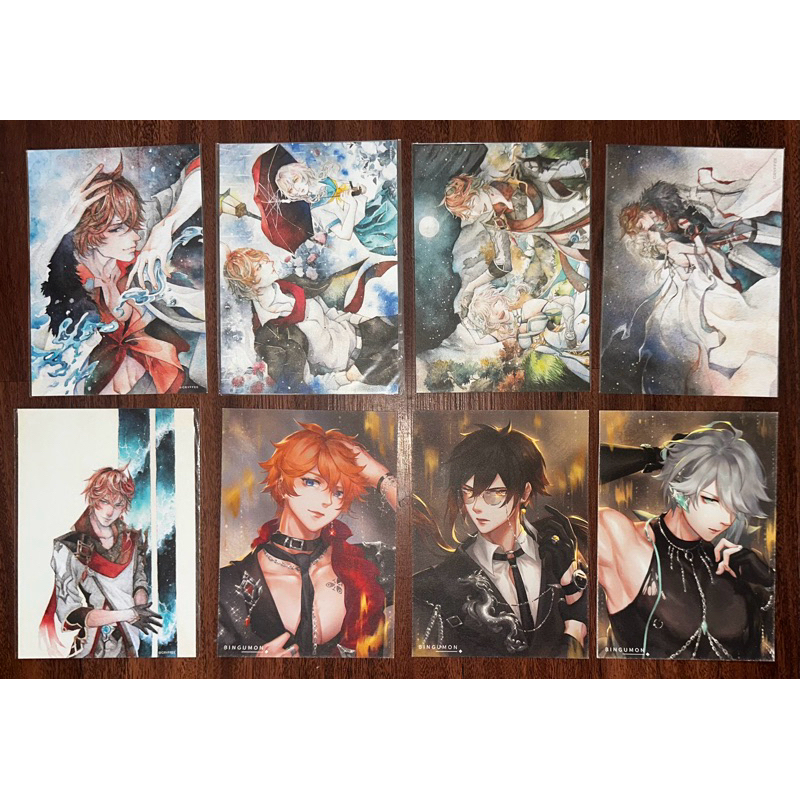 

GENSHIN IMPACT - Preloved Fanart Postcard A6 (Childe x Lumine, Zhongli, Alhaitham)