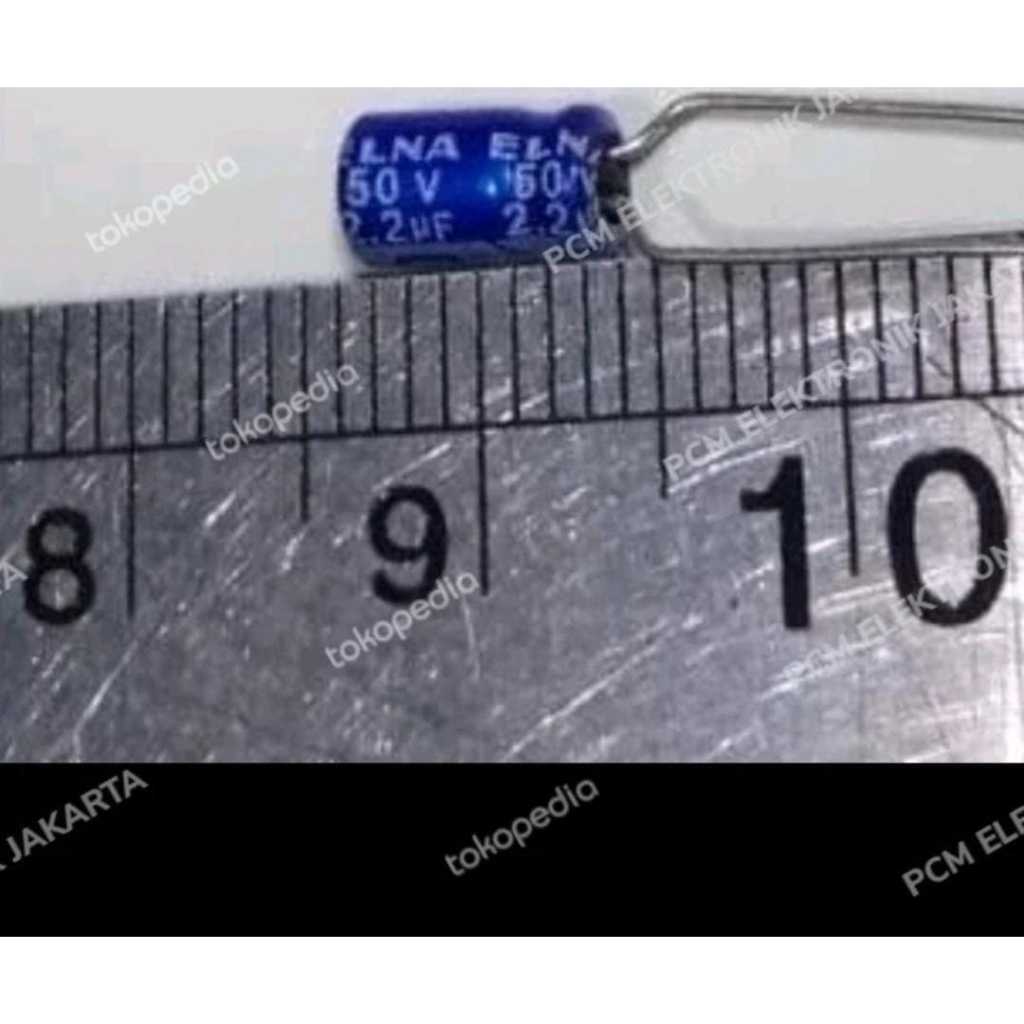 RE2259 satuan elco 2.2uf 2,2uf 2.2 2,2 uf 50volt 50 volt 50v mini elna asli by PCM LTC GLODOK
