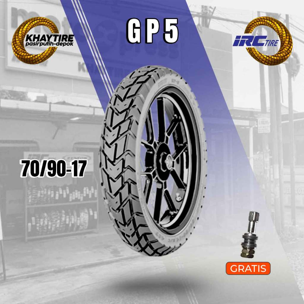 Satuan Ban Motor Bebek IRC GP5 70/90 Ring 17 Tubeless