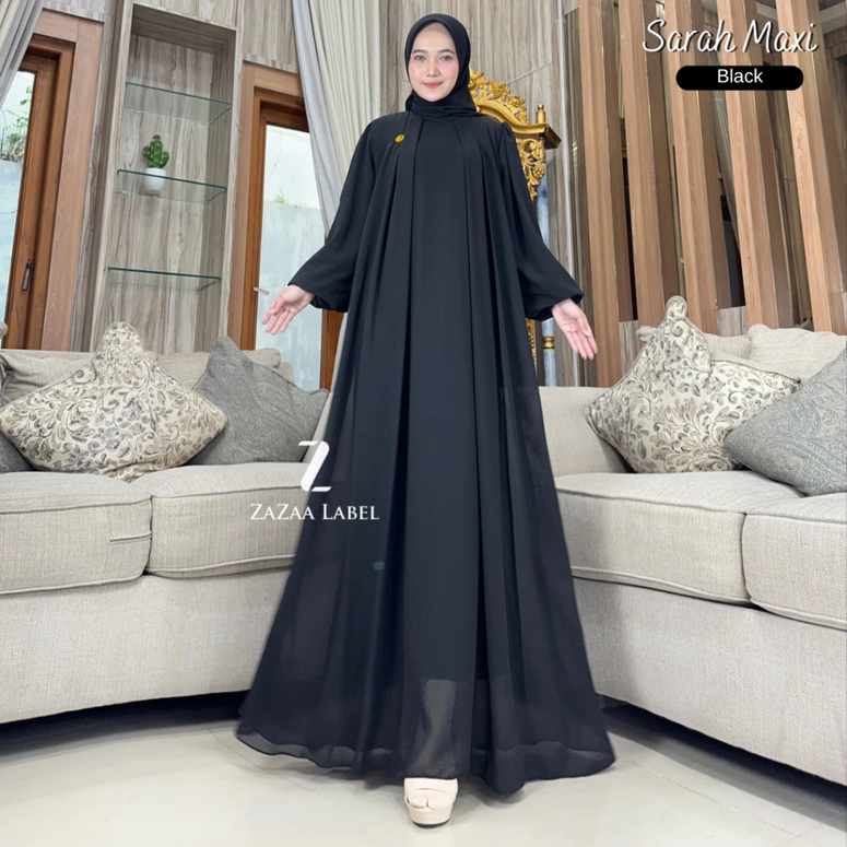 Ayuna Set Hijab Gamis Haji dan Umroh Wanita Muslim Dress Import Polos Simple jumbo ceruty TANPA BELT