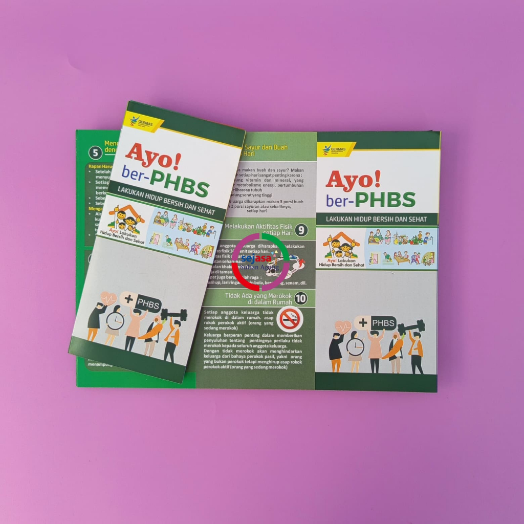 

Leaflet Ayo Ber-PHBS | Perilaku Hidup Bersih Dan Sehat | Kesehatan - Brosur PHBS
