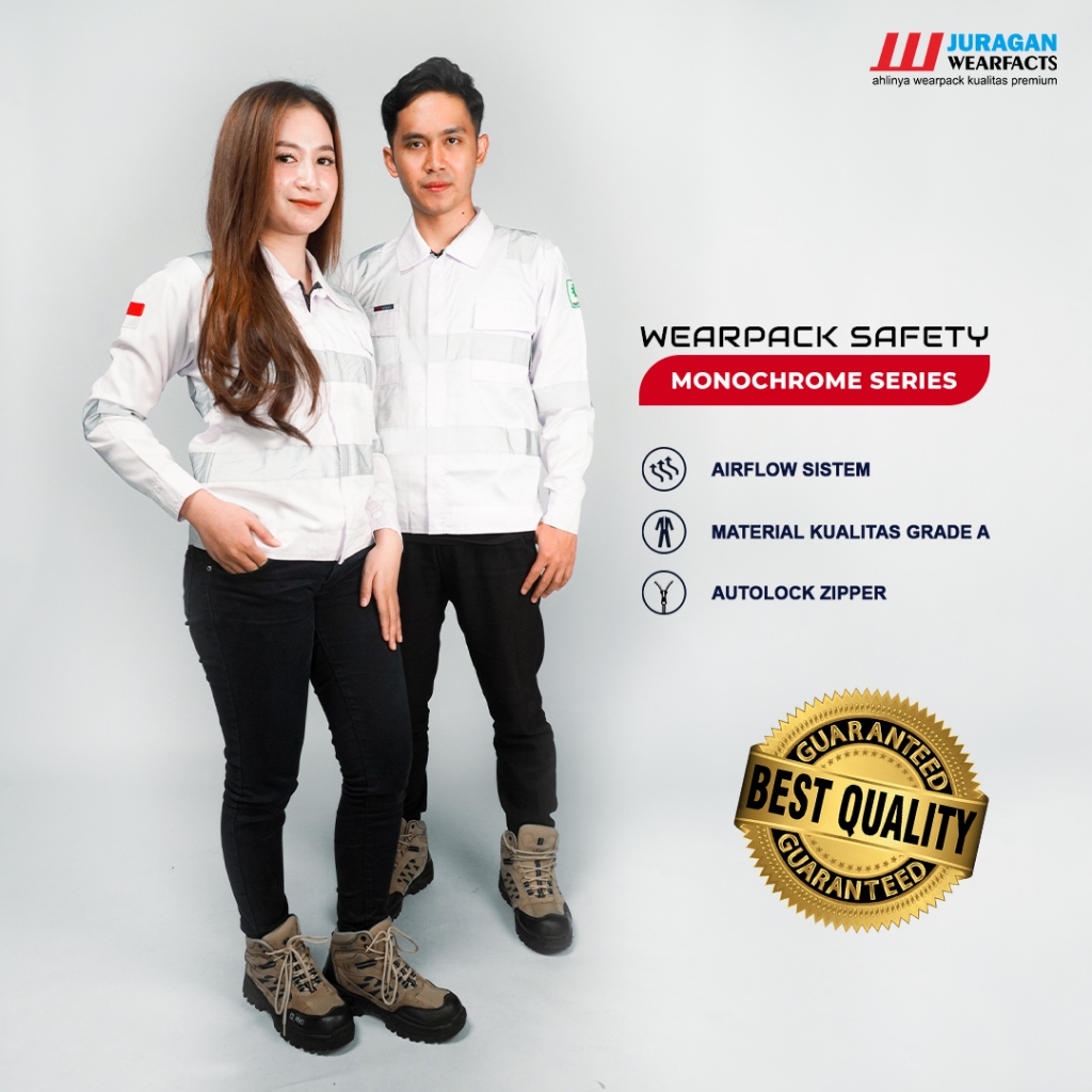 Juragan Wearfacts - Wearpack Atasan Model Monocrome Putih