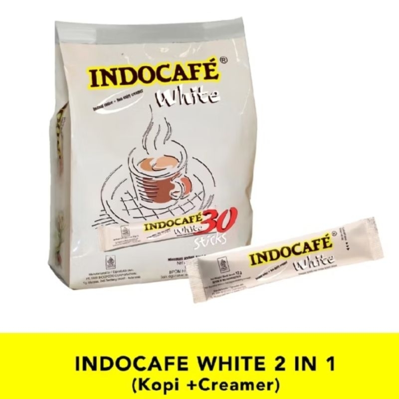 

Indocafe White Coffee 2in1 no sugar no ampas @30stick