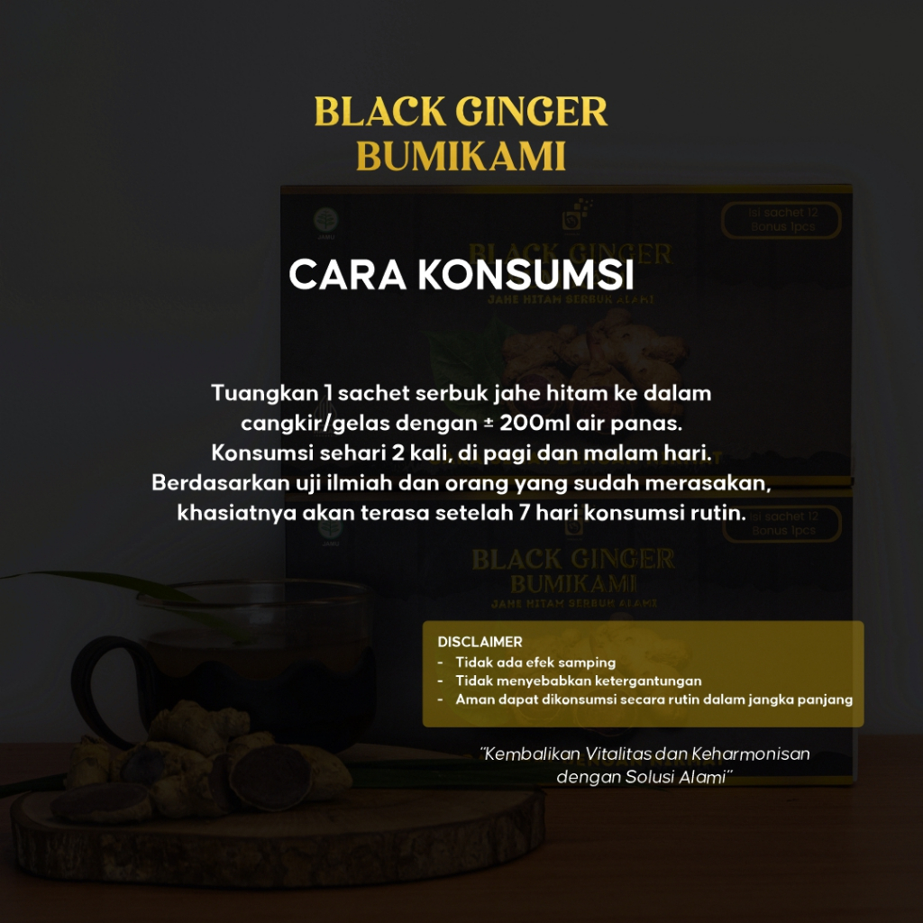 

RB22 Original Black Ginger BumiKami Jahe Hitam Thailand Asli Melancarkan Peredaran Darah ke Organ