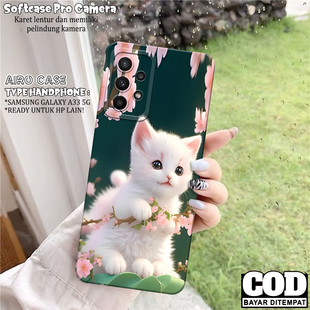 Case Samsung Galaxy A33 5G Fashion Case KUCING Softcase Samsung Galaxy A33 5G Case Pro Camera Casing