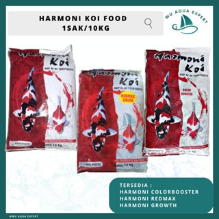 1 SAK 10 Kg HARMONI KOI COLOR BOOSTER RED MAX 2mm/5mm/8mm Pertumbuhan Menutrisi Pakan/Pelet Ikan Koi