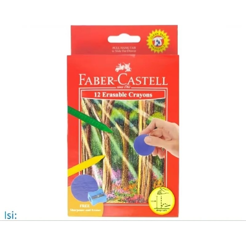 

Faber Castell Erasable Crayon 12 warna