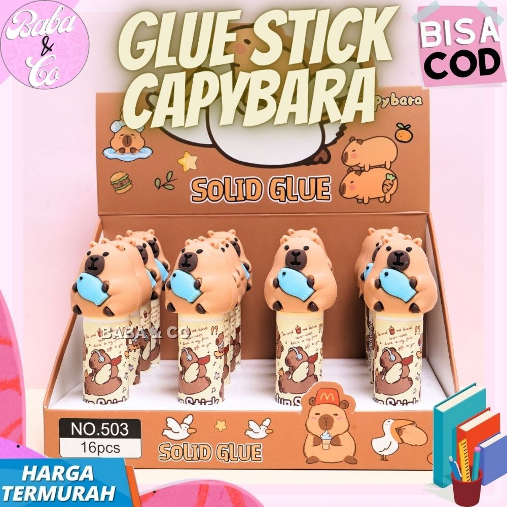 

LEM STIK CAPYBARA LUCU UNIK GLUE STICK PUTAR CAPYBARA IMUT LEM KERTAS PUTAR CAPYBARA KAPIBARA LEM CAPYBARA