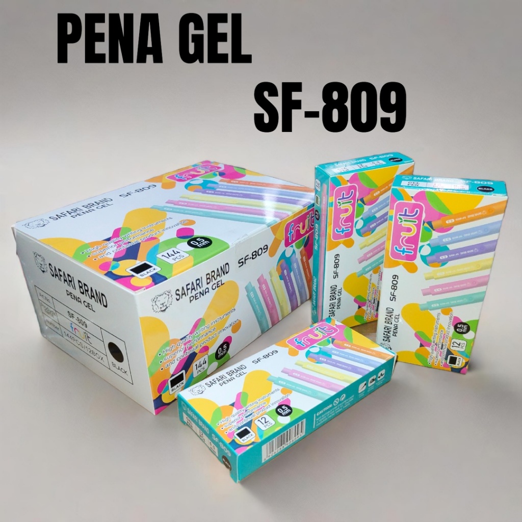 

PULPEN GEL SAFARI BRAND SF-809 FRUIT 0.5 MM 1 PACK ISI 12 PCS