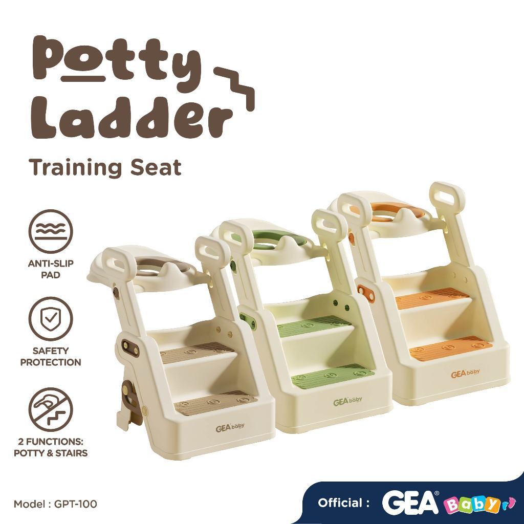 Makassar - GEA Baby Potty Stair (GPT-100) Foldable Potty Training Ladder Chair Training Seat / Tangg