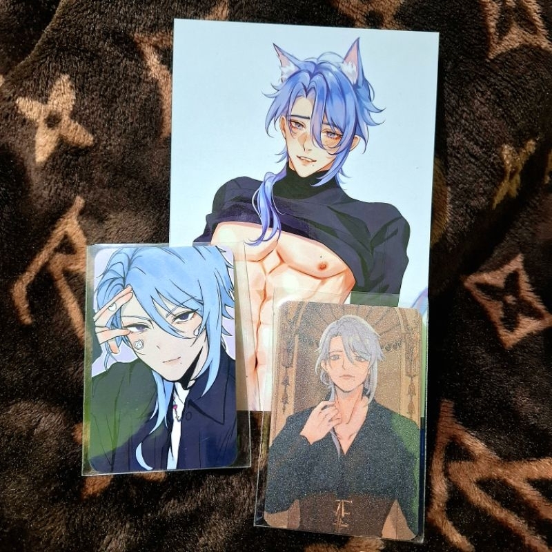 Bundle Ayato Genshin Impact fanmerchs artprint photocards pc by various artist