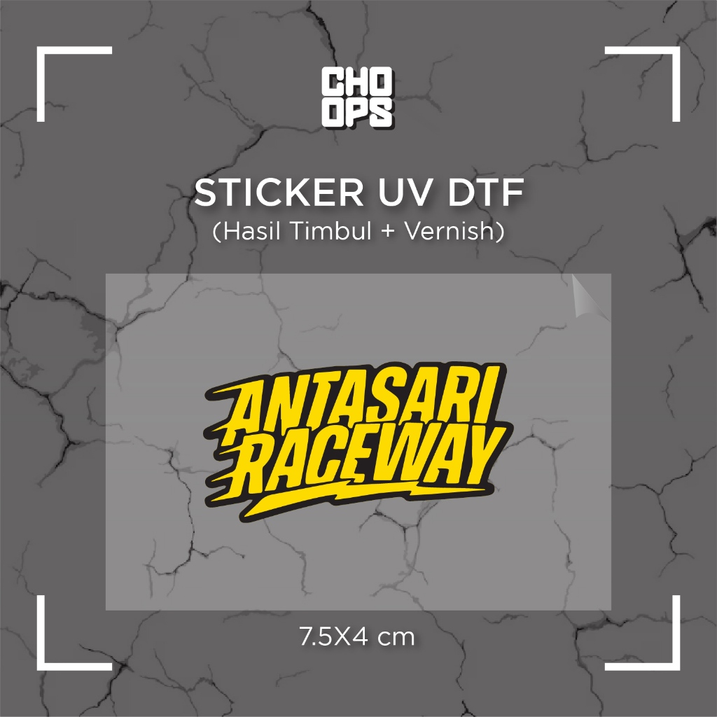 

ANTASARI RACEWAY | STICKER SATUAN | UV DTF | ANTI GORES | HELM BODY MOTOR TUMBLER LAPTOP KOPER