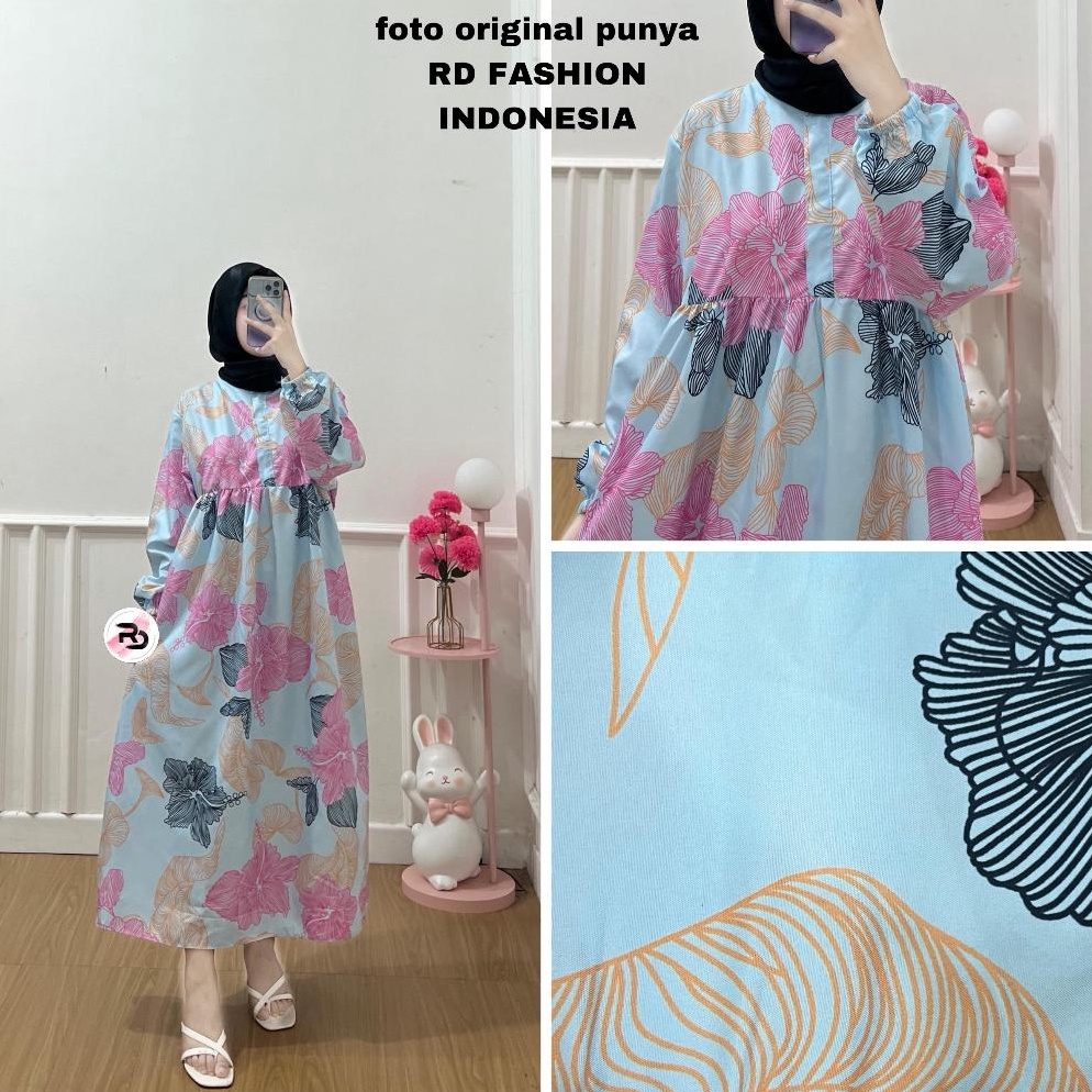 KODE B14B RD FASHION  ARSY MIDI DRESS WANITA MUSLIM FASHION  HIJAB FRIENDLY
