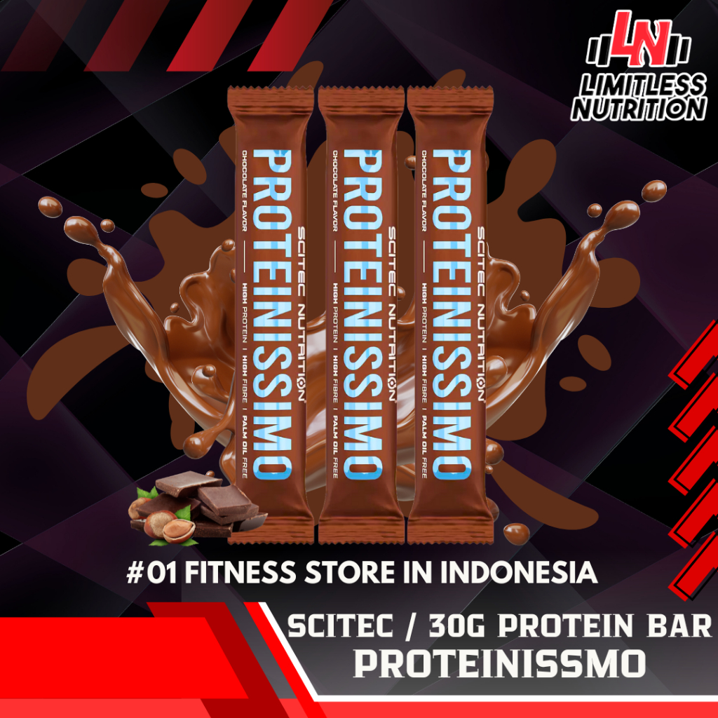 

Scitec Nutrition PROTEINISSIMO Protein Bars 1 Bar Healthy Snack - Chocolate