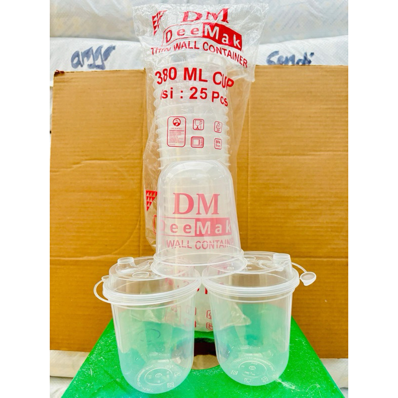 GELAS INJEKSI 360ml @25pcs. BAHAN TEBAL TUTUP RAPAT