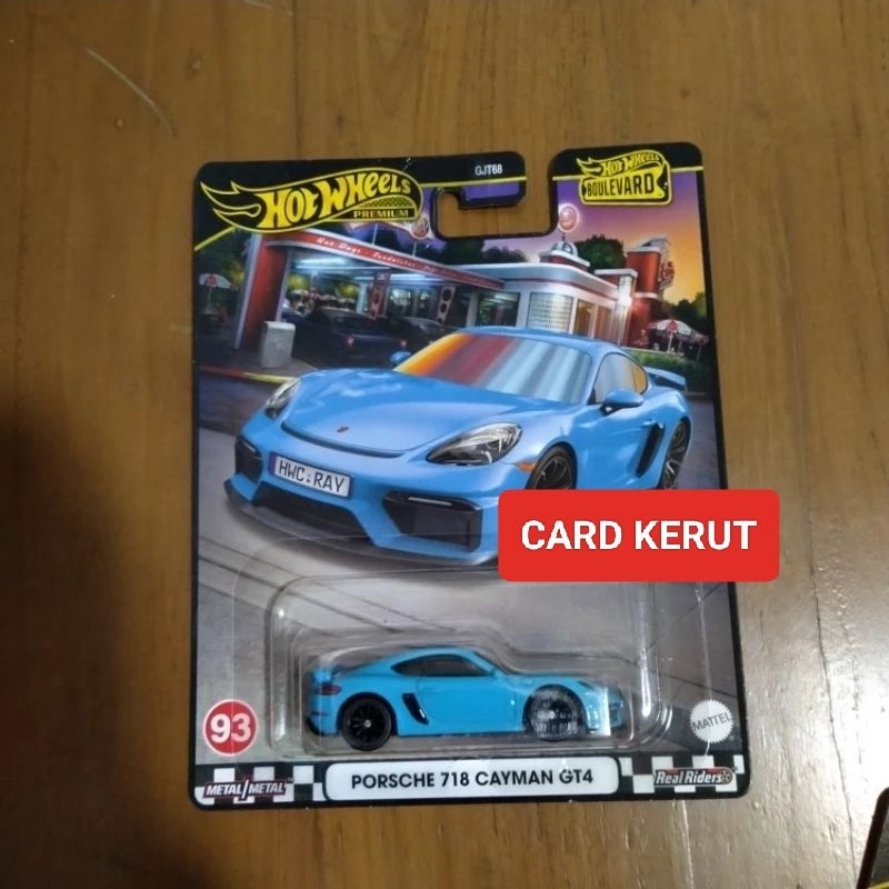 hotwheels Porsche Cayman biru Boulevard