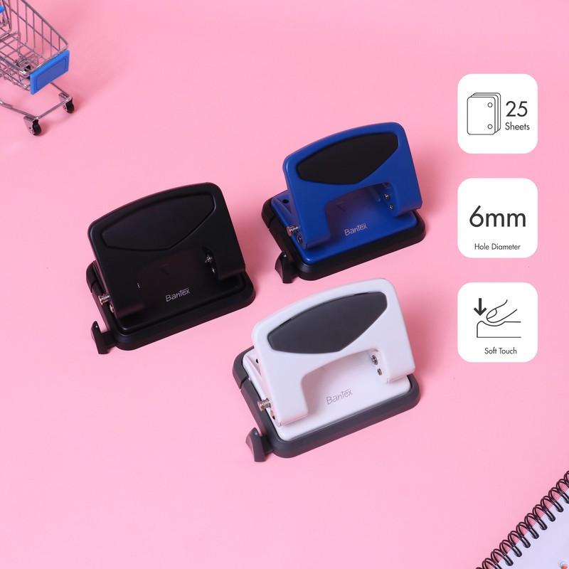 

[Stationery Spectrum] Bantex Pembolong Kertas 2 Lubang / Punch Muat 20 Lembar Dengan Soft Touch Locking System BD6251