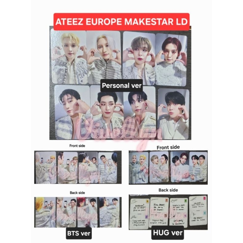 READY ATEEZ EUROPE MAKESTAR LD LUCKY DRAW photocard OFFICIAL