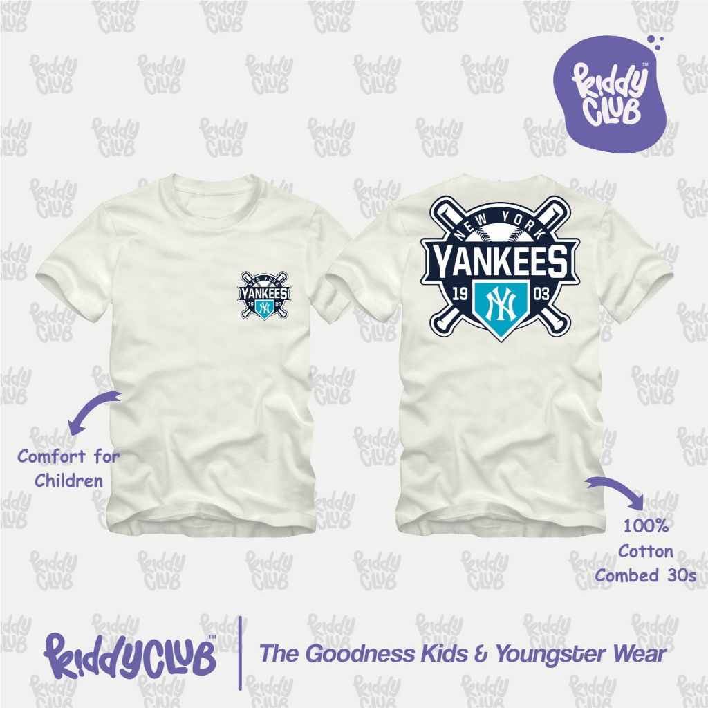 KAOS COTTON ANAK / YANKEES / MLB / BASEBALL / KAOS DISTRO / TSHIRT / KAOS BRANDED/ YANKEES 6