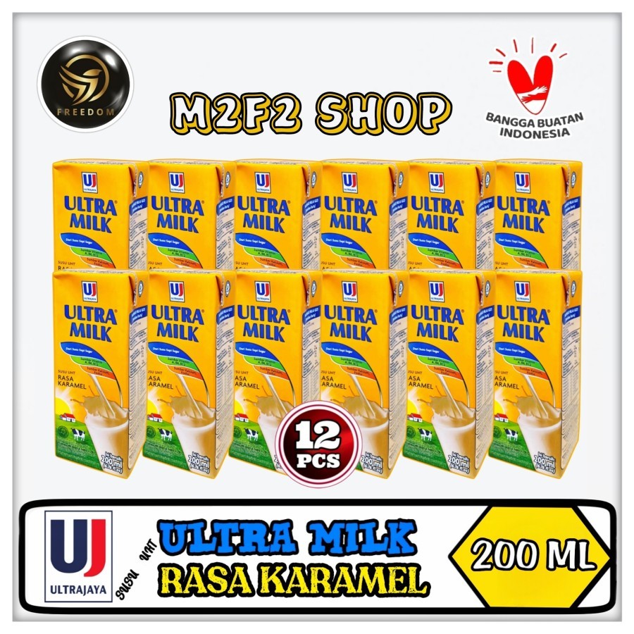 

Susu Ultra Milk Rasa Karamel | Caramel Kotak UHT - 200 ml (Kemasan 12 Pcs)