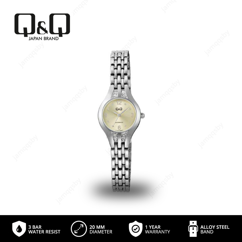 Q&Q QnQ QQ Jam Tangan Wanita Analog Rantai - F12 F12A Tahan Air 3 BAR