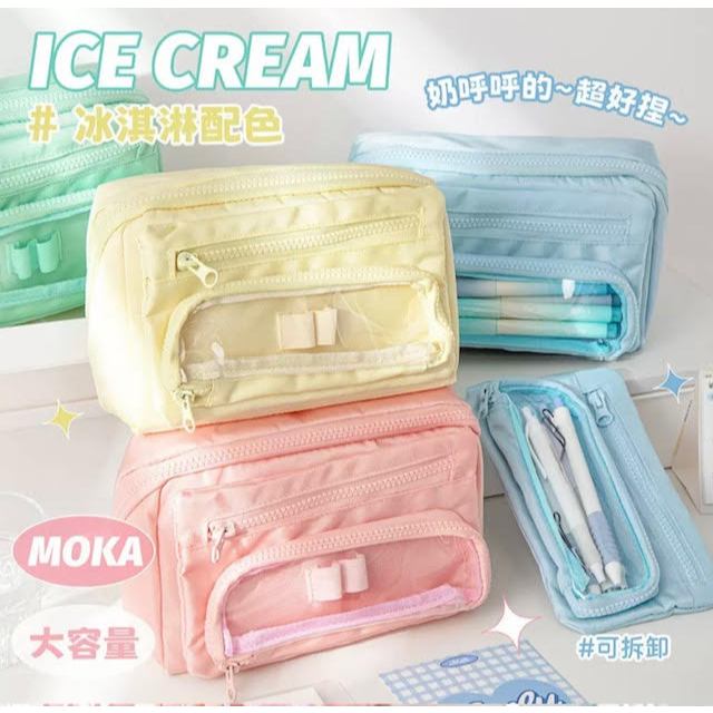 

[YY]Tempat alat tulis kotak pensil aesthetic Tas Pena Tempat Pencil Tas Pensil kapasitas besar tas cosmetik HARGA PER 1PCS