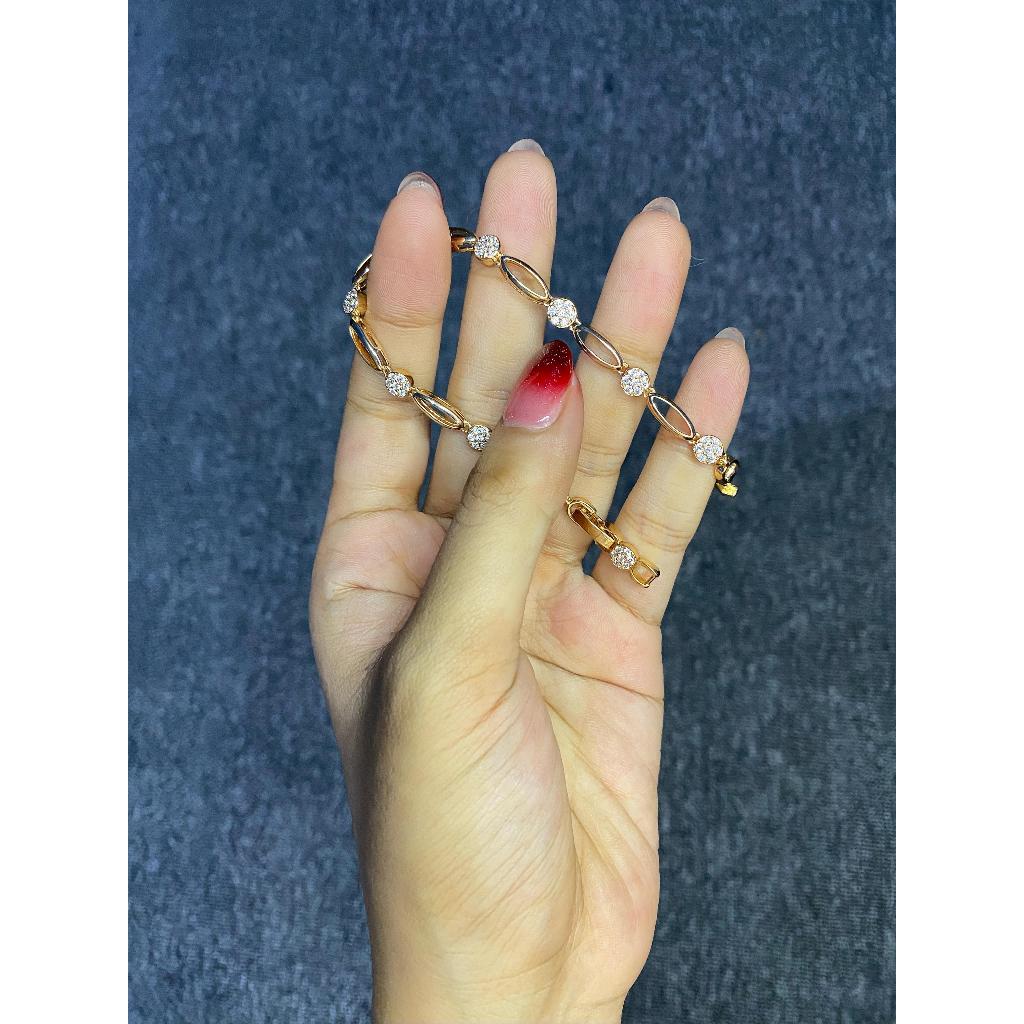 GELANG XUPING WANITA MOTIF BUNGA PUTIH