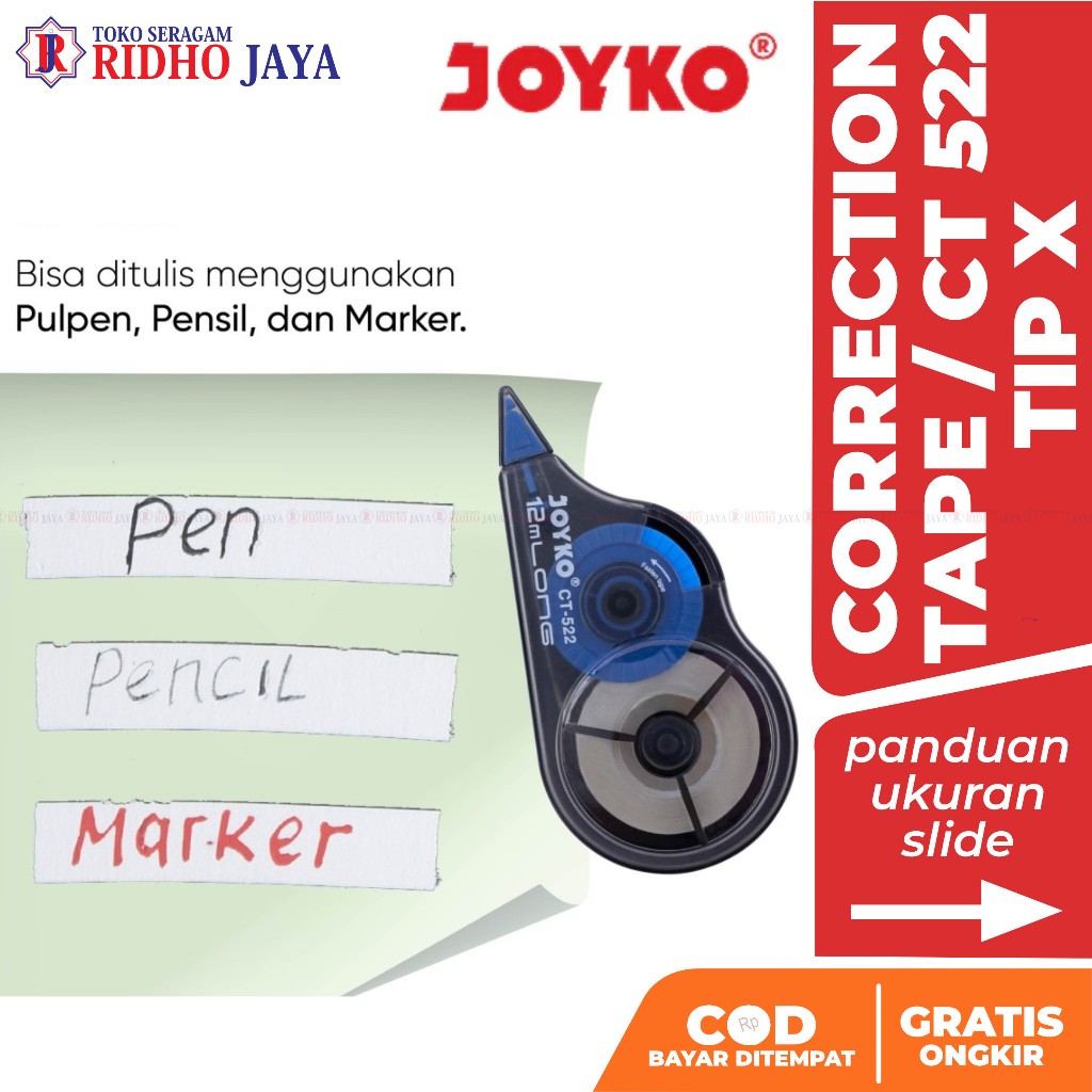 

RIDHO JAYA - Tip ex Roll Joyko CT-522