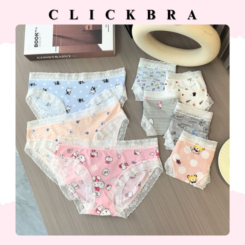 CUCI GUDANG CD1948 Celana Dalam Anak Wanita Renda Motif Kartun Lucu Seamless CD Fashion Korea