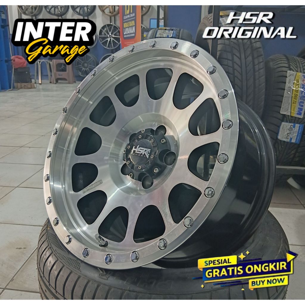 velg hsr model ofroad ring 16 pcd 5x114.3 cocok buat mobil apv,innova,hilux singel,grandmax,rush dll
