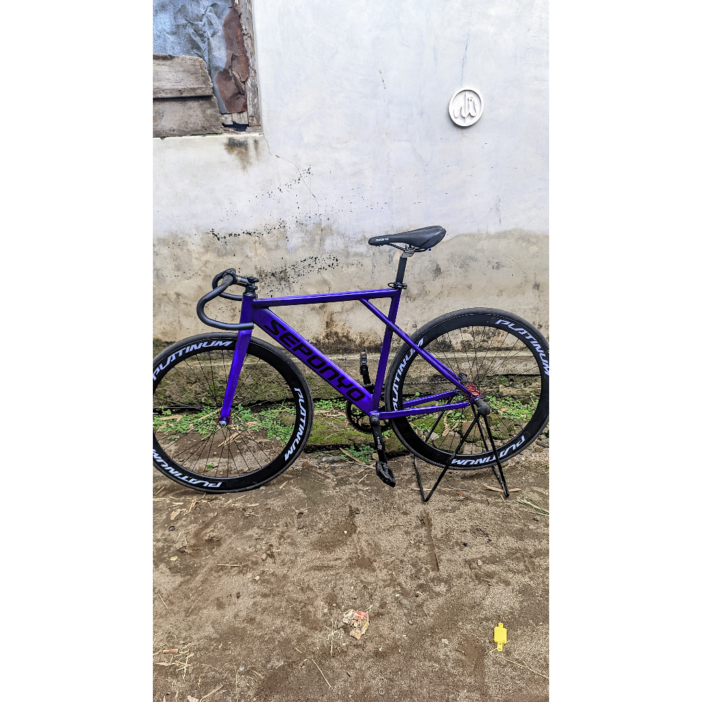 Fullbike Sepeda Fixie Custom Model LOOK x Vendetta Hi-ten Steel - MustofaCustom
