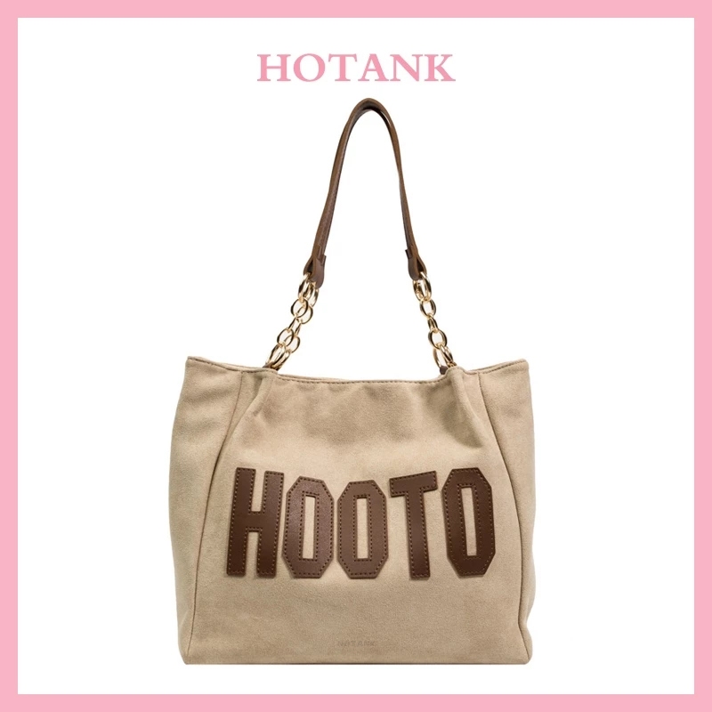 HOTANK Tas Kanvas Bahu Tas Kanvas Wanita Kelas Perguruan Tinggi Tas Besar Wanita Tas Komuter Tote Ka