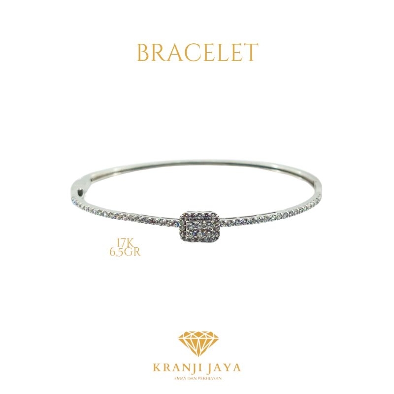 Gelang Keroncong Emas Putih Ad Putih Full 8K